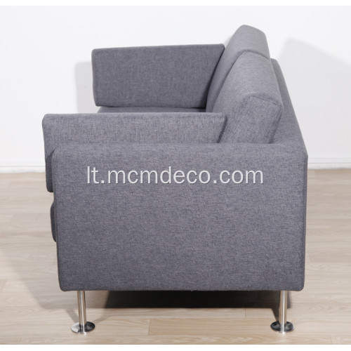 Moderni minimalistinio stiliaus audinių parko dvigulė sofa
